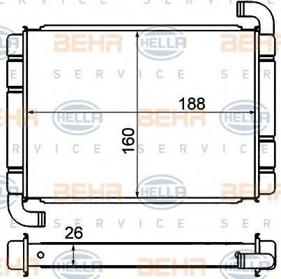 HELLA 8FH351000571 Теплообмінник, опалення салону