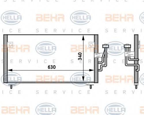 HELLA 8FC351024151 Конденсатор, кондиціонер