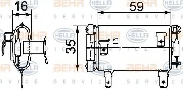 HELLA 9ML351029381 Опір, вентилятор салону