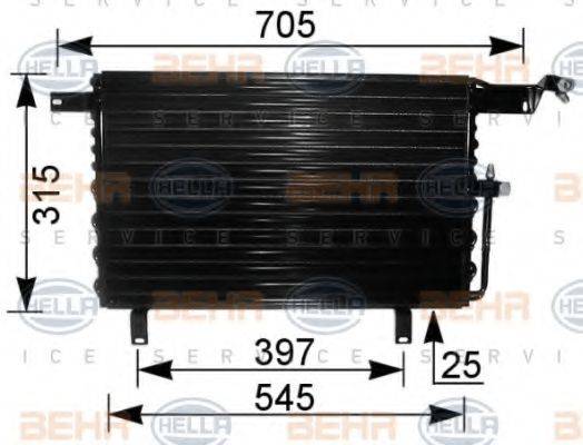 HELLA 8FC351035571 Конденсатор, кондиціонер