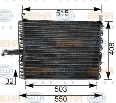 HELLA 8FC351035751 Конденсатор, кондиціонер