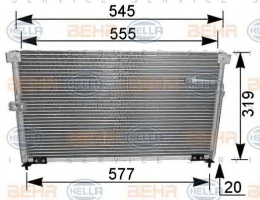 HELLA 8FC351036301 Конденсатор, кондиціонер