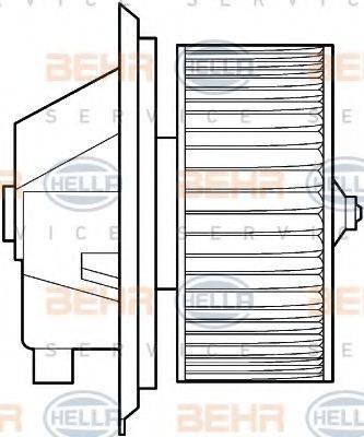 HELLA 8EW351039341 Вентилятор салону