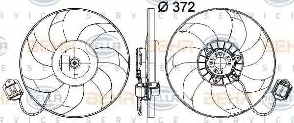 HELLA 8EW351041491 Вентилятор, охолодження двигуна