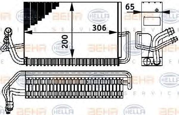 HELLA 8FV351211301 Випарник, кондиціонер