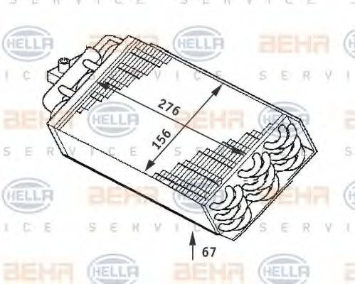 HELLA 8FV351211721 Випарник, кондиціонер