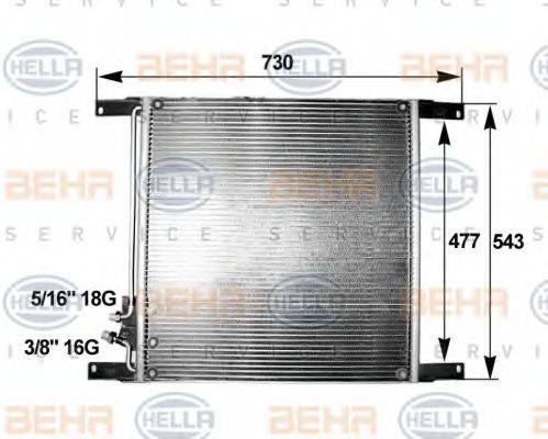 HELLA 8FC351300041 Конденсатор, кондиціонер