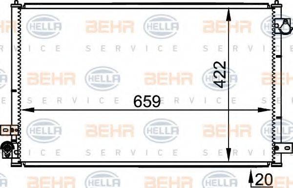 HELLA 8FC351301231 Конденсатор, кондиціонер