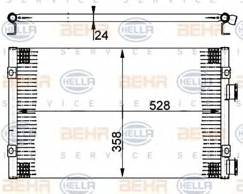 HELLA 8FC351302241 Конденсатор, кондиціонер