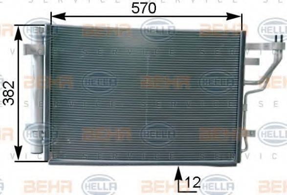 HELLA 8FC351303211 Конденсатор, кондиціонер