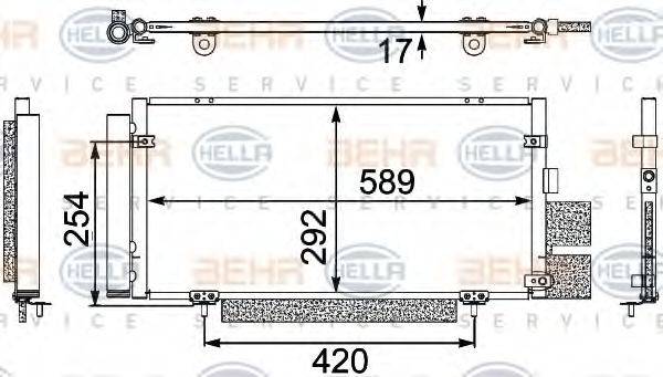 HELLA 8FC351304121 Конденсатор, кондиціонер