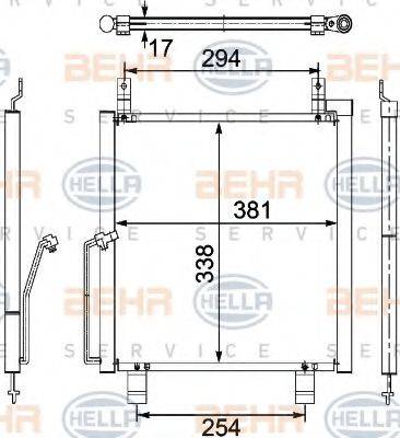 HELLA 8FC351304191 Конденсатор, кондиціонер