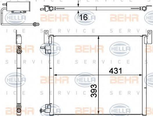 HELLA 8FC351304481 Конденсатор, кондиціонер