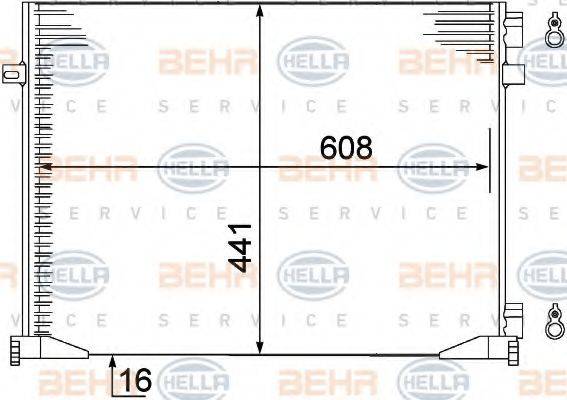 HELLA 8FC351306661 Конденсатор, кондиціонер