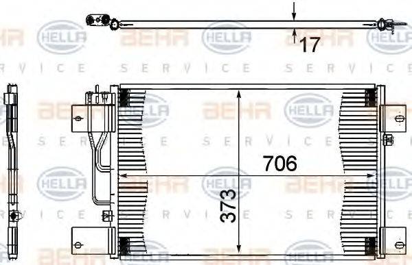 HELLA 8FC351307361 Конденсатор, кондиціонер