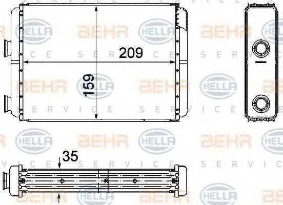 HELLA 8FH351308251 Теплообмінник, опалення салону