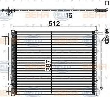 HELLA 8FC351309541 Конденсатор, кондиціонер