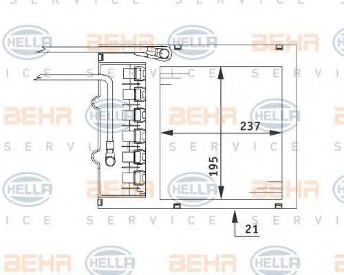 HELLA 8FH351311151 Теплообмінник, опалення салону