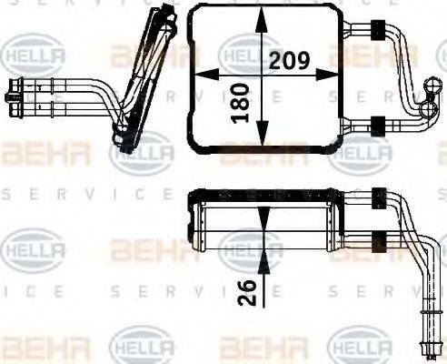 HELLA 8FH351311201 Теплообмінник, опалення салону