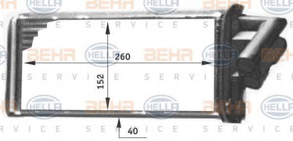 HELLA 8FH351311711 Теплообмінник, опалення салону