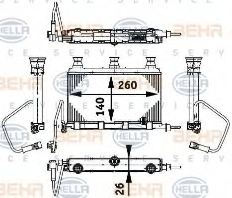 HELLA 8FH351312151 Теплообмінник, опалення салону