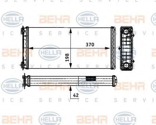 HELLA 8FH351312181 Теплообмінник, опалення салону