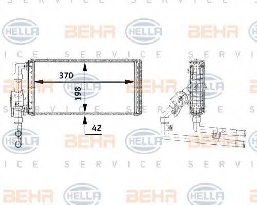 HELLA 8FH351312191 Теплообмінник, опалення салону