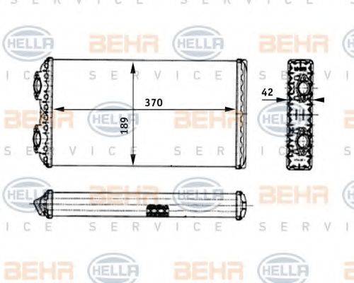 HELLA 8FH351312441 Теплообмінник, опалення салону