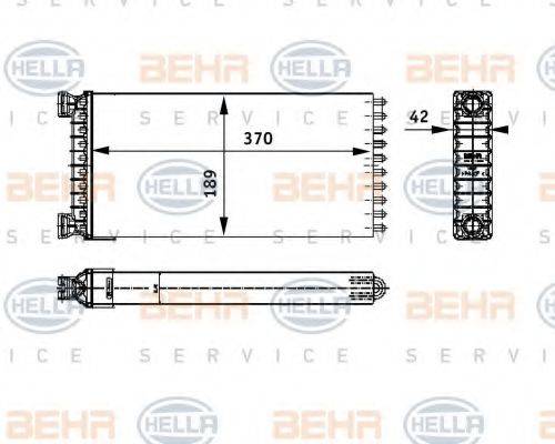 HELLA 8FH351312551 Теплообмінник, опалення салону