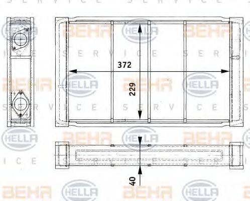 HELLA 8FH351312701 Теплообмінник, опалення салону