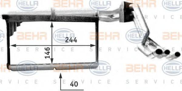 HELLA 8FH351312771 Теплообмінник, опалення салону