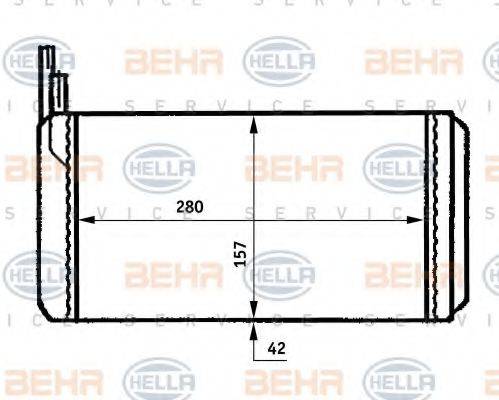 HELLA 8FH351313361 Теплообмінник, опалення салону