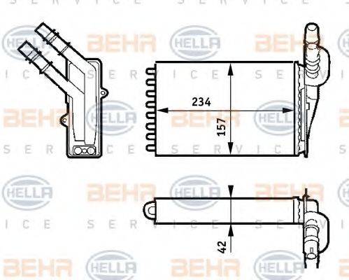 HELLA 8FH351313391 Теплообмінник, опалення салону