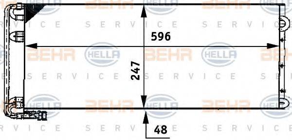 HELLA 8FC351317611 Конденсатор, кондиціонер