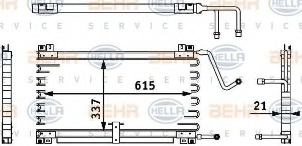 HELLA 8FC351317681 Конденсатор, кондиціонер