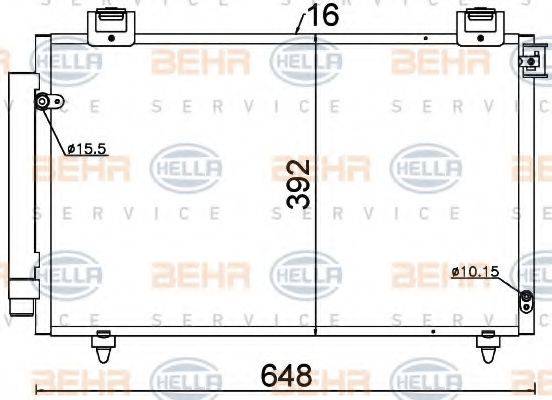 HELLA 8FC351318731 Конденсатор, кондиціонер