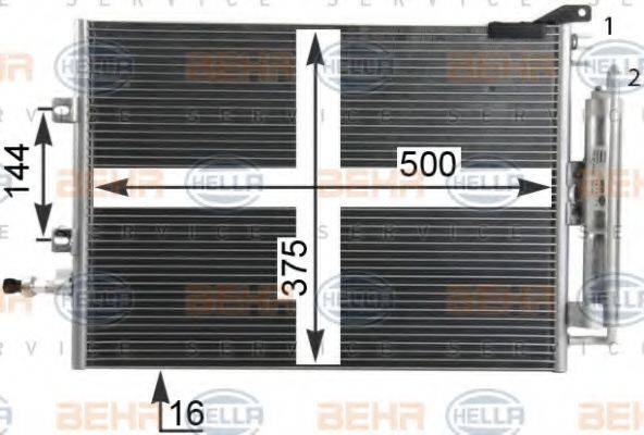 HELLA 8FC351319241 Конденсатор, кондиціонер