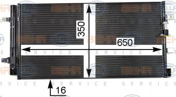 HELLA 8FC351319481 Конденсатор, кондиціонер