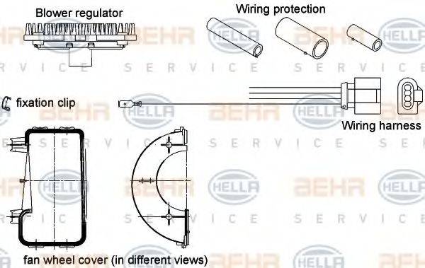 HELLA 5HL351320801 Регулятор, вентилятор салону