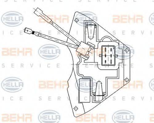 HELLA 5HL351321171 Регулятор, вентилятор салону