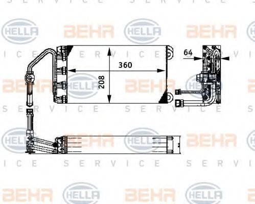 HELLA 8FV351330011 Випарник, кондиціонер