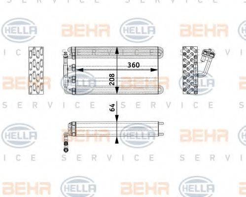 HELLA 8FV351330131 Випарник, кондиціонер