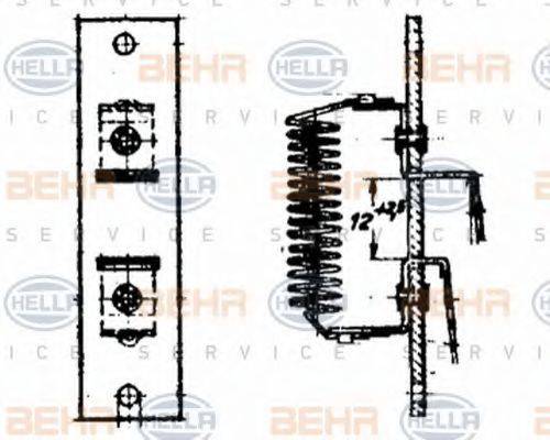 HELLA 9ML351332001 Опір, вентилятор салону