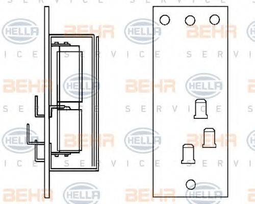 HELLA 9ML351332151 Опір, вентилятор салону