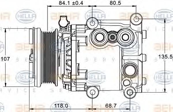 HELLA 8FK351334091 Компресор, кондиціонер