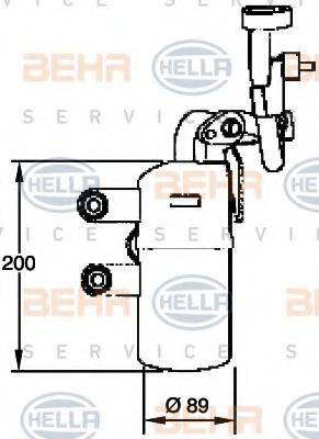 HELLA 8FT351335111 Осушувач, кондиціонер