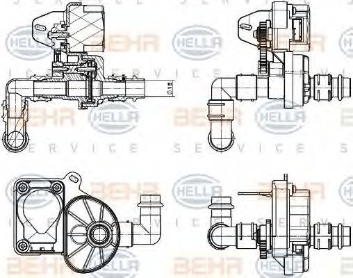 HELLA 9XL351341051 Регулюючий клапан охолоджувальної рідини