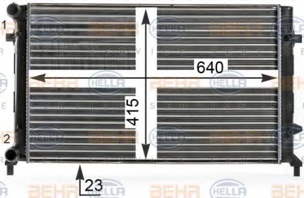 HELLA 8MK376700491 Радіатор, охолодження двигуна