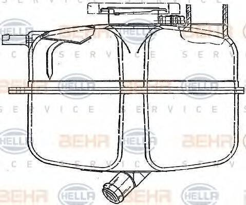 HELLA 8MA376705011 Компенсаційний бак, охолоджуюча рідина