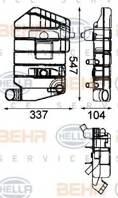 HELLA 8MA376705071 Компенсаційний бак, охолоджуюча рідина